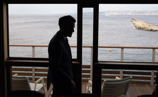 Emmanuel Macron lors d'une visite à Marseille