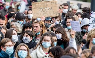 Des étudiants en colère, le 26 janvier 2021, à Toulouse.