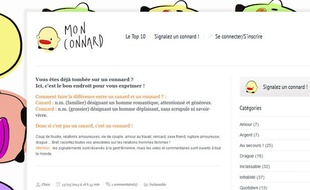 Capture d'écran du site monconnard.com.
