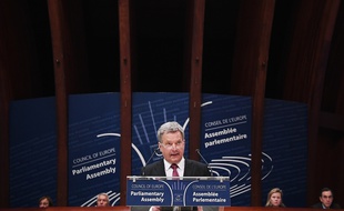 Le président finlandais s'exprime devant l'Assemblée parlementaire du Conseil de l'Europe, à Strasbourg, en janvier 2019 (illustration).