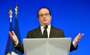 Le président François Hollande, le 16 janvier 2016 à Tulle