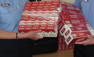 Une saisie de cigarettes de contrebande.