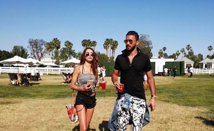 Incognito à L.A., Nabilla et Thomas s'offrent un bain de soleil avant d'assister à un festival où se produit Lady Gaga.