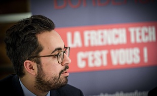 Le secrétaire d'Etat Mounir Mahjoubi à Bordeaux le 12 décembre 2017.