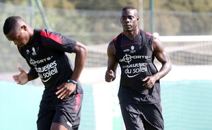 Mario Balotelli à l'entraînement à Nice le 1er septembre 2016.