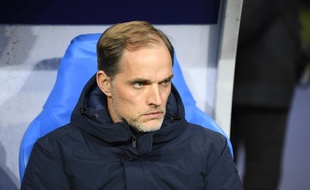 Thomas Tuchel sur le banc lors de la finale de la Coupe de France PSG-Rennes, le 27 avril 2019.