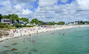 La plage de Ty-Bihan à Carnac, dans le Morbihan.
