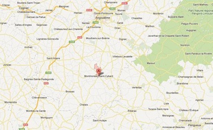 Google Maps de Montmoreau-Saint-Cybard (Charente).