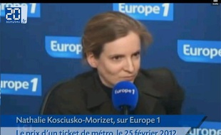 Capture d'écran d'une interview de Nathalie Kosciusko-Morizet du 25 février 2012