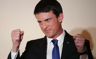 L'ex-Premier ministre Manuel Valls au soir de sa défaite à la primaire PS le 29 janvier 2017 à Paris