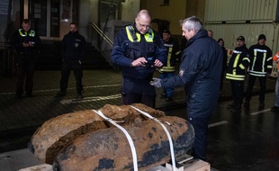 Les bombes de la Seconde Guerre mondiale retrouvées à Dortmund (Allemagne), le 12 janvier 2020.