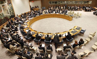 La réunion du Conseil de sécurité de l'ONU débute, au siège des Nations Unies, à New York, le 9 juin 2010.
