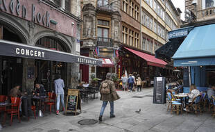 Une rue piétonne à Lyon.