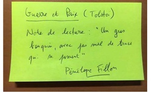 Capture d'écran du concours de fiches de lecture «comme Penelope Fillon» lancé sur Facebook.