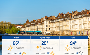 Météo Besançon: Prévisions du mercredi 16 juin 2021