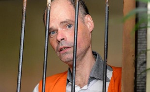 François Jacques Giuily avant son procès pour trafic de drogue à Denpasar, en Indonésie, le 9 juin 2014