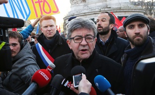 Jean-Luc Mélenchon, début mars à Paris
