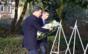 Mark Rutte lors de l'hommage national rendu aux victimes de la Shoah à Amsterdam, le 26 janvier 2020.