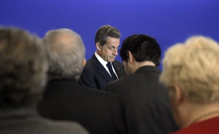 Nicolas Sarkozy le 17 janvier 2015 à l'UMP.