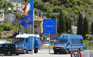 La frontière franco-italienne, à Menton. (illustration)