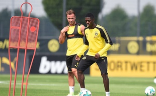 Ousmane Dembélé à l'entraînement avec le Borussia Dortmund, le 10 juillet 2017.