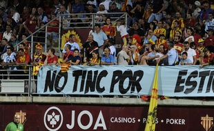 Des supporters de l'Usap, lors d'un match de Pro D2 en 2017.