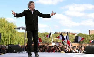 Jean-Luc Mélenchon à Toulouse le 16 avril 2017.