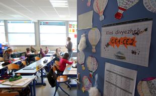 Illustration d'une classe enseignant le breton, ici à Rennes.
