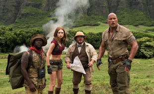 Les acteurs Kevin Hart, Karen Gillan, Jack Black, Dwayne Johnson