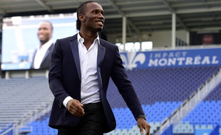 Didier Drogba lors de sa présnetation à Montréal, le 30 juillet 2015.