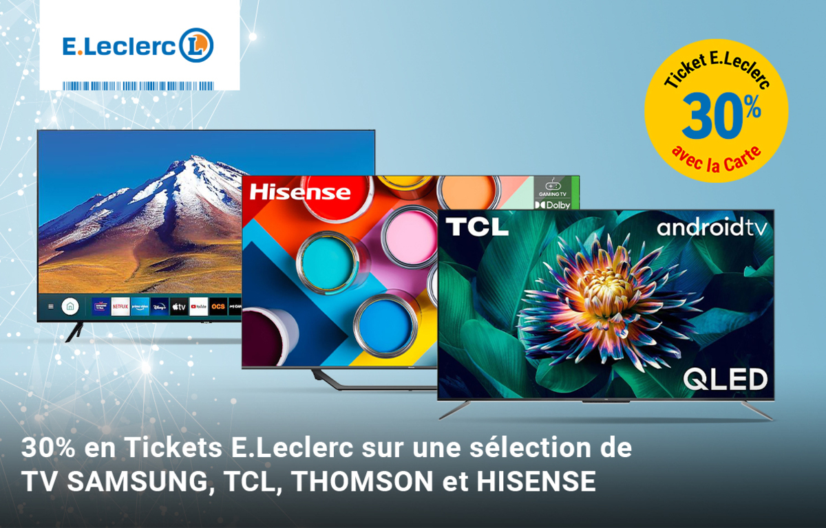 Black Friday 2021 30 de remise en Ticket E.Leclerc sur les