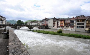 La ville de Saint-Girons (Ariège), le 23 mai 2013
