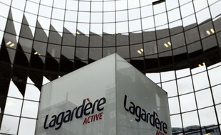 Entrée du siège du groupe Lagardère à Levallois-Perret.