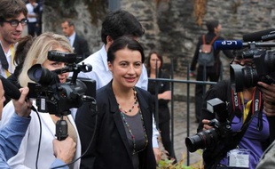 La ministre du Logement Cécile Duflot à son arrivée le 26 septembre 2013 aux journées parlementaires d'Europe Ecologie-Les Verts, à Angers