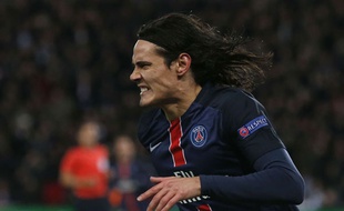 Edinson Cavani, le 16 février 2016 au Parc des Princes.