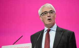 L'ancien ministre travailliste des Finances, Alistair Darling le 22 septembre 2014 à Manchester, en Grande Bretagne