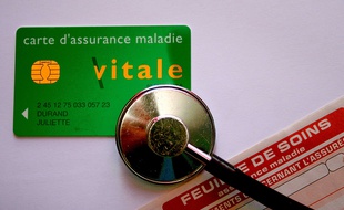 Une Carte Vitale. Illustration.