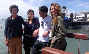 Clément Sibony, Élodie Navarre, Bellamine Abdelmalek, Julia Piaton à Cannes en 2013.