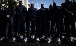 La protestation des policiers ce lundi