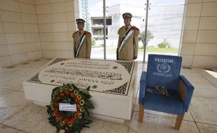 La tombe de l'ancien dirigeant palestinien, Yasser Arafat, à Ramallah, le 5 septembre 2011.