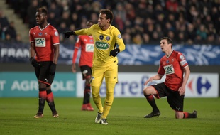 Neymar lors de Rennes-PSG, le 7 janvier 2018.