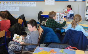 Dispositif Silence on lit ! à l'école primaire du Neuhof. Strasbourg le 11 mars 2019.