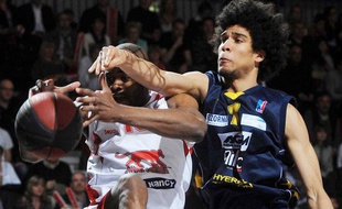 Hyeres Toulon's player Louis Labeyrie during the French Basketball Pro A match Sluc Nancy vs Hyeres Toulon Var at Jean Weille Hall