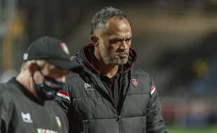 Le coach adjoint du RC Toulon Jocelino SUTA, lors d'un match contre Bayonne en novembre 2020.