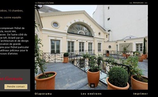 Une photo de l'hôtel particulier parisien de Gérard Depardieu publiée sur le site du groupe Daniel Féau, spécialiste des propriétés de luxe.