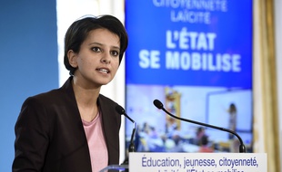 Najat Vallaud-Belkacem le 22 janvier 2015 annonce son plan pour renforcer les valeurs de la République à l'école.