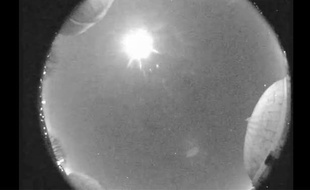 Capture d'écran d'une vidéo YouTube d'une météorite filmée par la Nasa, le 17 février 2015.