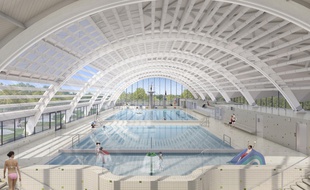 La piscine entièrement revue comportera trois bassins baignés de lumière.