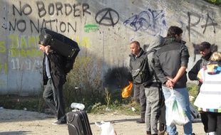 Calais, le 25 octobre 2016 - Evacuation de la jungle, camp de migrants