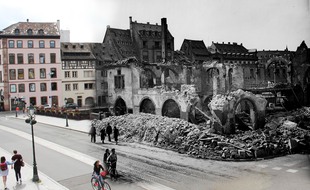 L'ancienne douane à Strasbourg. Photomontage.